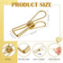 100 Pcs Paper Clips Metal Wire Hollow Out Clips Multi Purpose Utility Clips Invoice Bill Paper Clips Stainless Steel Hanging Clothes Pins for Scho...