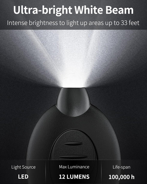 Uniclife 5 Pack LED Keychain Flashlight Mini LED Keychain Light 12 Lumen Portable Ultra Bright Battery Powered Key Ring Torch for Outdoor Camping ...