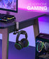Foldable Headphone Stand Hanger Holder, Space-Saving Aluminum Soundbar Stand with Universal Fit for Gaming PC Accessories, Under Desk Clamp Hook M...