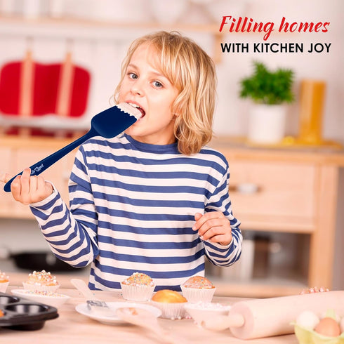 Silicone Spoon Spatula - 600ºF Heat-Resistant Non-Stick Rubber Spoonula | Use as Silicone Kitchen Scraper Utensil - Baking and Cooking Strong Stai...