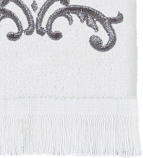 Avanti Linens - Fingertip Towel, Soft & Absorbent Cotton Towel, Scroll Design, Cursive Style Decor (Monogram Collection, Initial N)...