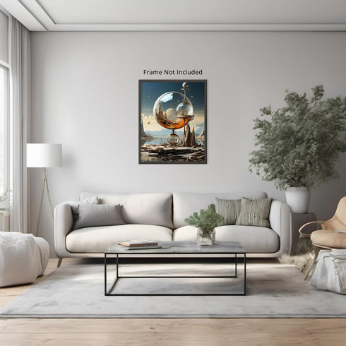 Posterizer 1 pcs-futuristic sci-fi glass cities-Abstract & Modern Art-Fantasy & Fiction Art-Gift for Art Lovers-Decor for Home & Office- UNFRAMED ...