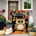 Welcome Fall Owl Garden Flag Autumn Owl Pumpkins Maple Leaves Flag 12×18 Inch Double Sided Vertical Burlap Farmhouse Yard Flag Thanksgiving Holida...