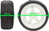 Apex RC Products 1/10 On-Road 12mm White 5 Spoke Wheels V Tread Rubber Tires (Set of 4) #5015...