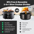 AMR 2in1 Slow Cooker Liners for 6-8 QT Crockpots, Silicone Crockpot Liner for Cooking 2 Dishes, Leak Proof & Dishwasher Safe...