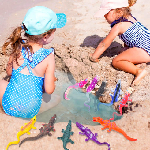 10Pcs Alligator Toy Animal Figure Bath Toys, Color Changing Crocodile Toy, Stress Relief Toys Adults, for Kids 3 Years and up, Water Table Toys fo...