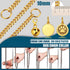 Gold Dog Collar 10mm Slip Collar Gold Cuban Link Dog Chain Collars Stainless Steel Heavy Duty Gold Collar for Dogs.(14")...