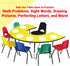 Table Spots Dry Erase Dots for Classroom Tables | Premium Vinyl No Staining! No Shadowing! 10 Pack, Large 12" Circles, White, Whiteboard...