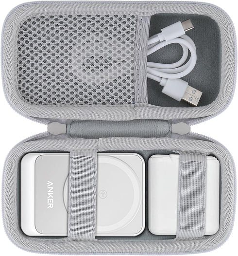 co2CREA Hard Case Compatible with Anker MagGo 3-in-1 Charging Station Qi2 Certified 15W MagSafe-Compatible Wireless Charger Stand, White Case......