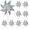 10 Pack Reflective Pinwheels for Yard and Garden, Wind Spinners Outdoor Bird Scare Devices, Sparkly Windmills for Garden Decor Scare Birds Away Ga...