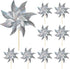 10 Pack Reflective Pinwheels for Yard and Garden, Wind Spinners Outdoor Bird Scare Devices, Sparkly Windmills for Garden Decor Scare Birds Away Ga...