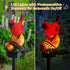 QH & Garden Solar Outdoor Lights Bird Garden Statues Decor, Cardinal Bird Figurine Lights with Powered LED | Resin Waterproof Garden Outdoor Decor...