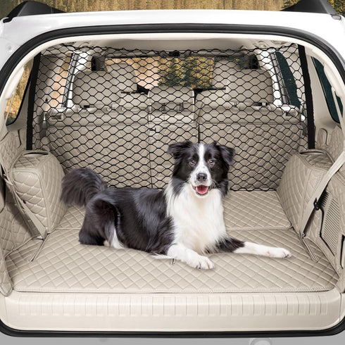 Dog Car Net Barrier for SUV - Pet Car Divider Back Seat Barrier Net, Easy to Install and Remove,Adjustable Car Dog Divider for Trucks, SUV, Vans, ...