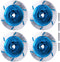 4-Pack 1/10 RC Car 12mm Aluminum Hex Brake Disc Wheel Hubs Adapters Spacers for 1/10 Sakura Racing On-Road Car Tires (Sky Blue)...