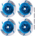 4-Pack 1/10 RC Car 12mm Aluminum Hex Brake Disc Wheel Hubs Adapters Spacers for 1/10 Sakura Racing On-Road Car Tires (Sky Blue)...