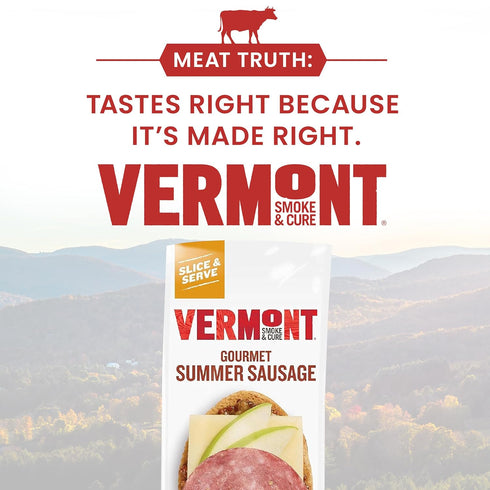 Vermont Smoke & Cure - Uncured Summer Sausage - No Antibiotics or Added Hormones, Perfect for Charcuterie Board - 6oz...