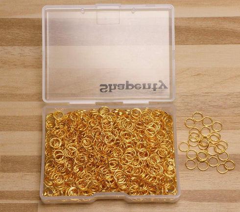 Shapenty 1000PCS Gold Plated Iron Open Jump Rings Connectors Bulk for DIY Craft Earring Necklace Bracelet Pendant Choker Jewelry Making Findings a...