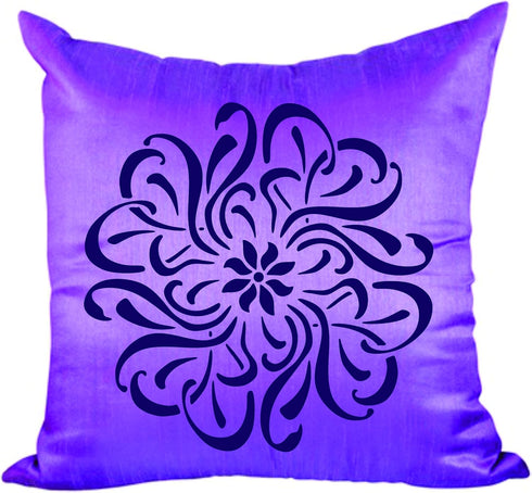 Flower Mandala Stencil, 14 x 14 inch (L) - Floral Flowers Flora Plants Wall Stencils for Painting Template...