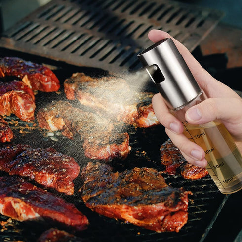 Olive Oil Sprayer for Cooking, 100ml Oil Spray Bottle, Portable Glass Oil Mister for BBQ, Air Fryer, Baking, Roasting, Grilling, Kitchen Gadgets...