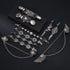 Tornito 12Pcs Vintage Sweater Shawl Clips Retro Cardigan Collar Shirt Waist Clip Dresses Chain Clip Antique Flowers Pattern Brooch Pins Clip for W...