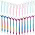 24 Pieces Mermaid Tail Gel Ink Pens for Child Mermaid Fish Ballpoint Pens for Mermaid Party Supplies Office School Supplies, 0.5 mm Black Gel Ink ...