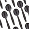 Extra Sturdy, Pro-Grade Plastic Soup Spoons 50 CT. Black, Heavy Duty Recyclable Utensils for Soups, Stews, Chili and Gumbo. Heavyweight Round Spoo...
