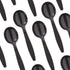 Extra Sturdy, Pro-Grade Plastic Soup Spoons 50 CT. Black, Heavy Duty Recyclable Utensils for Soups, Stews, Chili and Gumbo. Heavyweight Round Spoo...