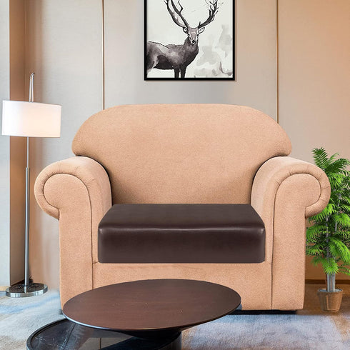 Faux Leather Couch Cushion Covers, Waterproof Sofa Cushion Slipcovers, Elastic RV Chair Seat Covers for Settee Seater, PU Leather Sofa Slipcovers ...