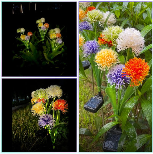 Enchanted Solar Garden Lights Innovative Upgraded for Outside Waterproof,Outdoor Light Yard Patio Decoration w Flexibility Wire, Dandelion Light f...