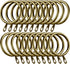 Shappy 20 Packs Metal Drapery Curtain Rings Hanging Rings for Curtains and Rods, Drape Sliding Eyelet Rings 30 mm Internal Diameter(Antique Brass)...