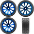 ShareGoo OD 2.55" Rubber Tires w/Plastic Wheel Rims 12mm Hex Compatible with HSP Tamiya Kyosho Traxxas Sakura WLtoys 1/10 RC On Road Racing Tourin...