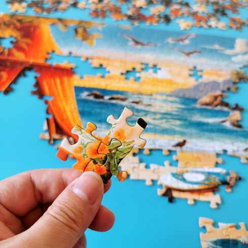 500 Piece Puzzles for Adults - Difficult Jigsaw Puzzles for Adults Challenging - Coastal Cats and Seagulls...