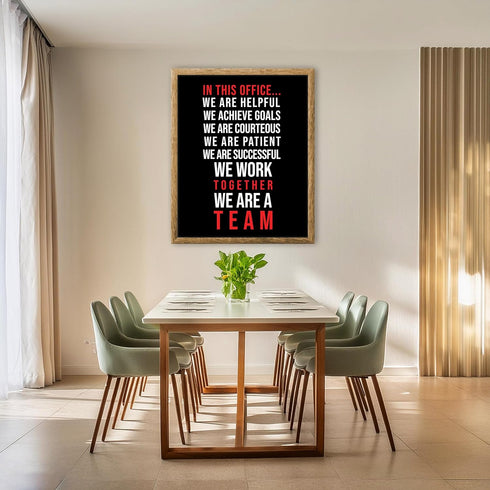 Posterizer 1 pcs-in this office we are a team-Workplace & Office Art-Motivational & Inspirational Art-Gift for Boss, Manager-decor for office wall...
