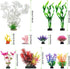 Aquarium Decorations Plants with Resin Coral, 12 pcs Fish Tank Accessories, Fish Tank Decorations Small Plants Plastic, Aquarium Decor Artificial ...