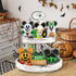 Halloween Tiered Tray Decor, Cute Cartoon Mouse Tray Decorations, Green Ghost Boo Jack O Lantern Pumpkin Wooden Signs, Funny Holiday Farmhouse Rus...