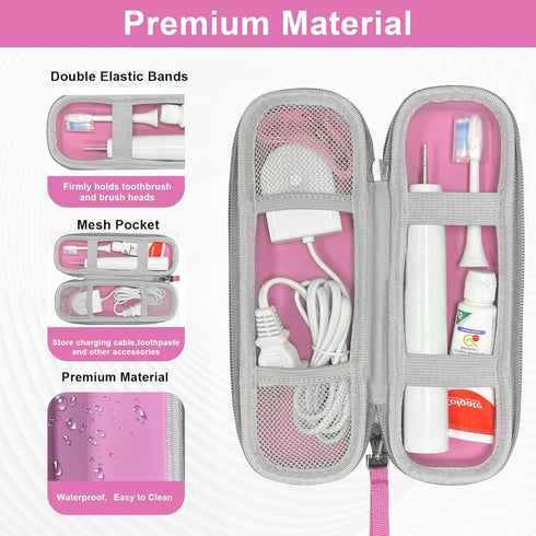 Toothbrush Travel Case for Oral B/Oral-B Pro 1000 1500 5000 7000 7500 6000 9600/ Phlips Sonicare 4100 5100 1100 6100 5300 Electric Toothbrush, Por...