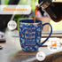 Christian Art Gifts Blue Bible Verse Mug – Floral Faith Mug for Women & Men, Ceramic Coffee Mug w/Gold Trim & Psalm 20:4 Calligraphy – “The Desire...