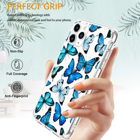 LUHOURI Designed for iPhone 11 Pro Case with Screen Protector - Crystal Acrylic Clear for Women and Girls - Slim Fit Protective Phone Cover 5.8" -...