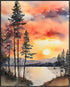 Posterizer 1 pcs- sea and beach themed oil painting style print 16-Landscape & Nature Art-Floral Botanical Art- Decor for Home & Office- unframed ...