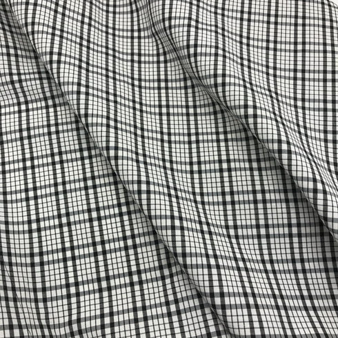 White-Black Checkered Plaid Fabric Width 57 Inches Yarn Dyed Polyester for DIY Sewing (2 Yard pre Cut)...