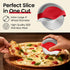 Kitchy Pizza Cutter Wheel with Protective Blade Cover, Ergonomic Pizza Slicer (Red)...