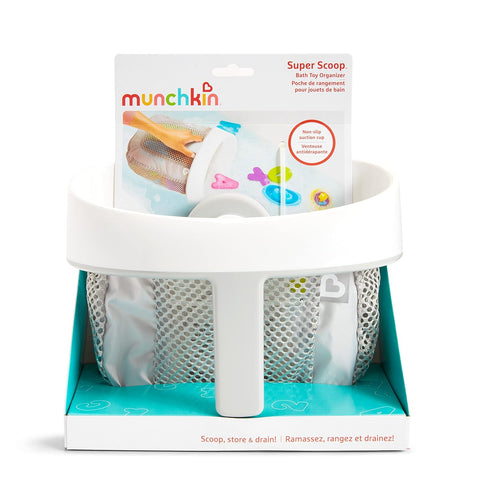 Munchkin® Super Scoop™ Hanging Bath Toy Storage with Quick Drying Mesh, Grey...
