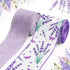 2 Rolls 10 Yards Floral Wired Edge Ribbon, 2.5inch Purple Lavender Butterfly Burlap Ribbon, Purple White Dot Gift Wrapping Ribbon for Farmhouse Pa...
