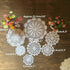 MINDPLUS Set of 14 Hand Crochet Doilies Cotton Crocheted Lace Doilies 4-10 Inches Round White Beige Vintage Wedding Tea Party...