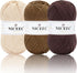 NICEEC 3 Skeins Soft Cotton Yarn 5ply Baby Cotton Yarn for Knitting Crochet Baby Weight Yarn Cotton Blend Yarn Total Length 3×220m(3×240 yds,100g×...
