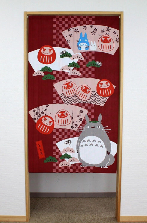 Cosmos Studio Ghibli My Neighbor Totoro noren(Japanese curtain) Bring good luck series "Daruma Doll" 85x150cm 10730...