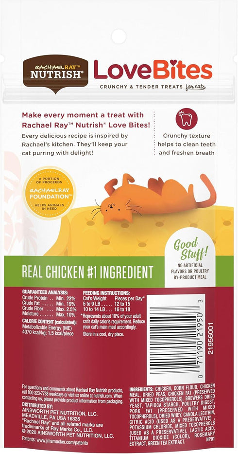 Rachael Ray Nutrish Love Bites Crunchy and Tender Treats Real Chicken #1 Ingredient...