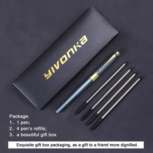 Ballpoint Pen Black Refill,Luxury Ballpoint Line width 0.5mm,Best Ball Pen Gift Set for Men & Women Professional Executive,Office,Nice BallPens Cl...