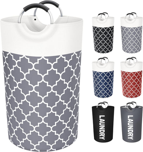 Large Laundry Basket Laundry Hamper Bag Washing Bin Clothes Bag Collapsible Tall With Handles Waterproof Travel Bathroom College Essentials Storag...