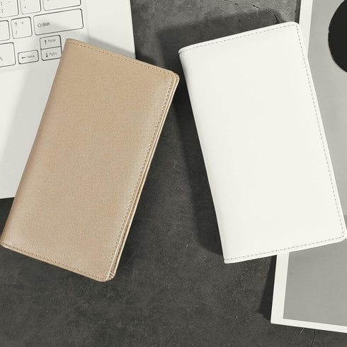 Sanlykate Leather Checkbook Cover for Men and Women, Check Book Case Card Holder with Free Divider, Standard Register Duplicate Checks with pen in...